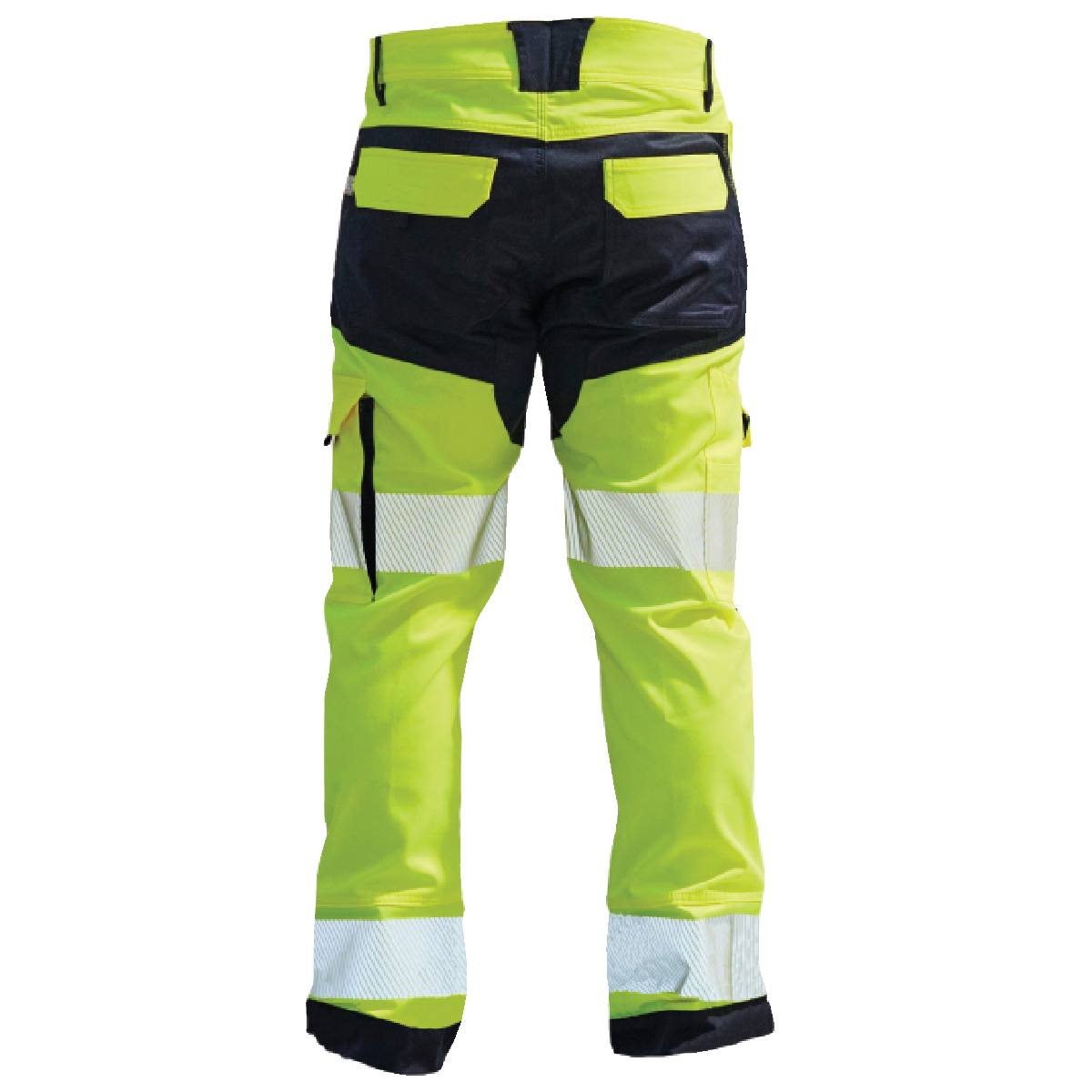 PANTALON HAUTE VISIBILITÉ LÉON PG HV JAUNE FLUO & MARINE T.36