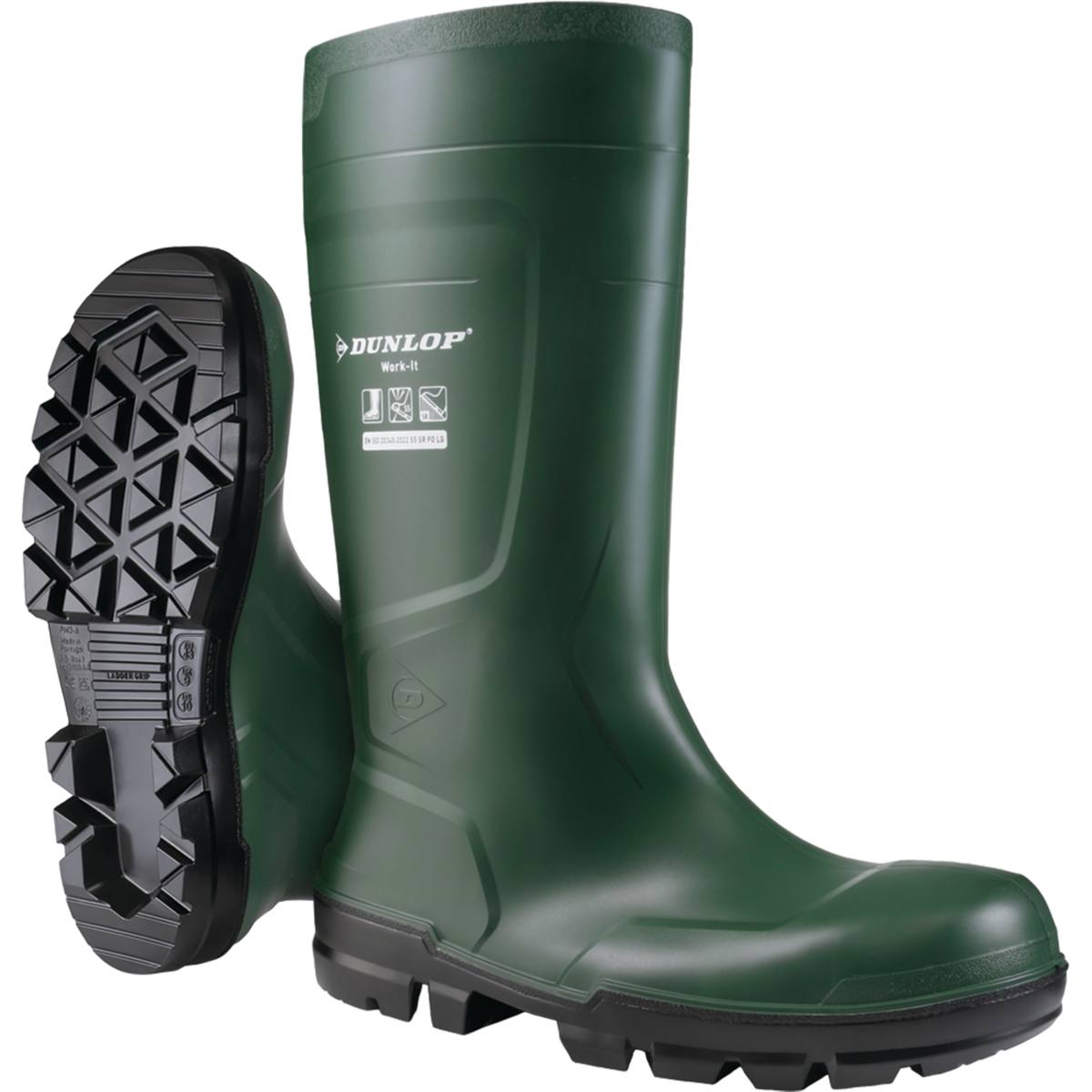 BOTTES DE SÉCURITÉ VERTES PVC S5 SR LG P.36