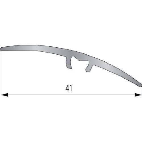 SEUIL MULTI-NIVEAUX DINAFIX À FIXATION INVISIBLE ANODISÉ NAT. 41 X 2700 MM