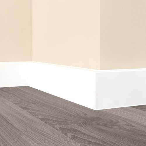 PLINTHE RIGIDE HDF BLANC 80 x 12,6 x 2500 MM