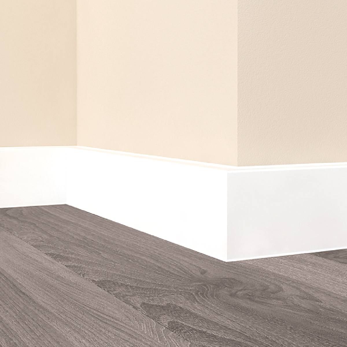 PLINTHE RIGIDE HDF BLANC 80 x 12,6 x 2500 MM