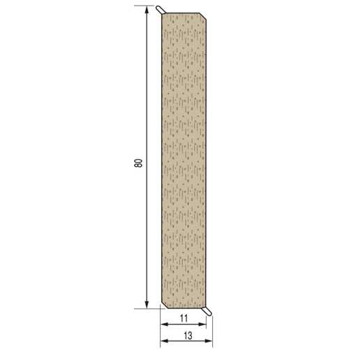 PLINTHE RIGIDE HDF BLANC 80 x 12,6 x 2500 MM