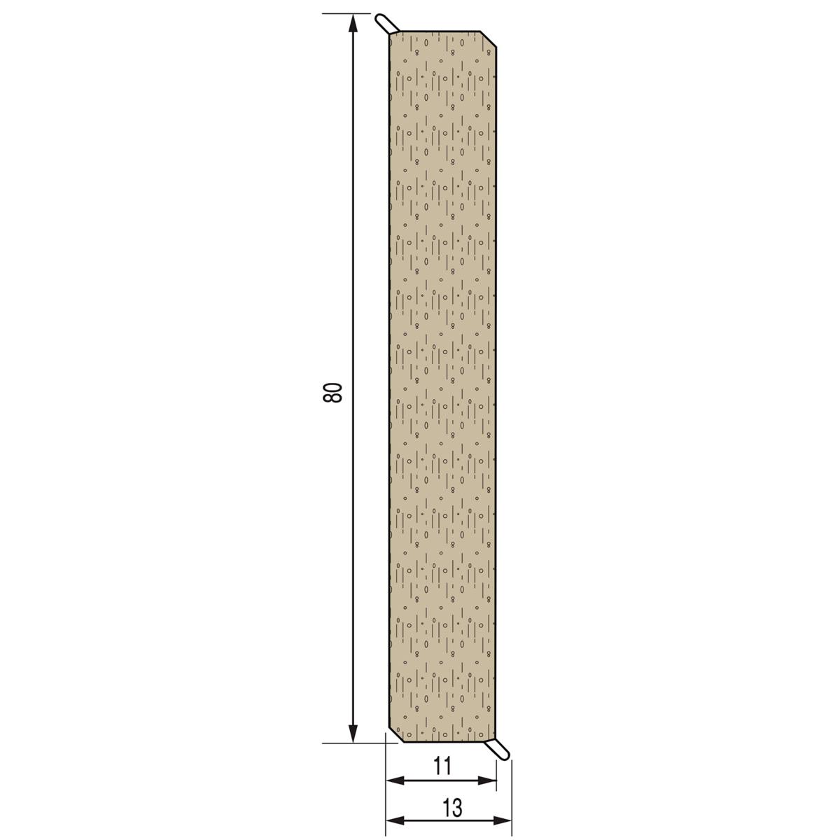 PLINTHE RIGIDE HDF BLANC 80 x 12,6 x 2500 MM