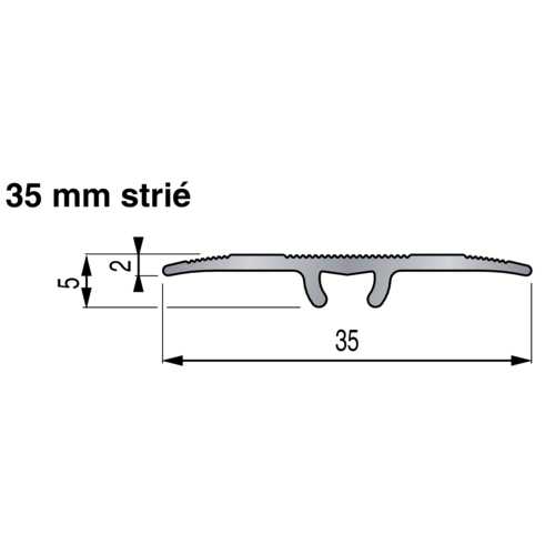 SEUIL EXTRA-PLAT HARMONY À FIXATION INVISIBLE