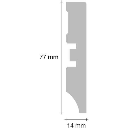 PLINTHE ÂME MDF CHÊNE DE CORNOUAILLES 2400x77x14