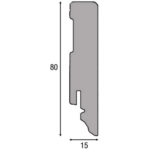 PLINTHE POUR SOL STRATIFIÉ TRITTY 100 CUBE CHÊNE FLAVIA FUMÉ