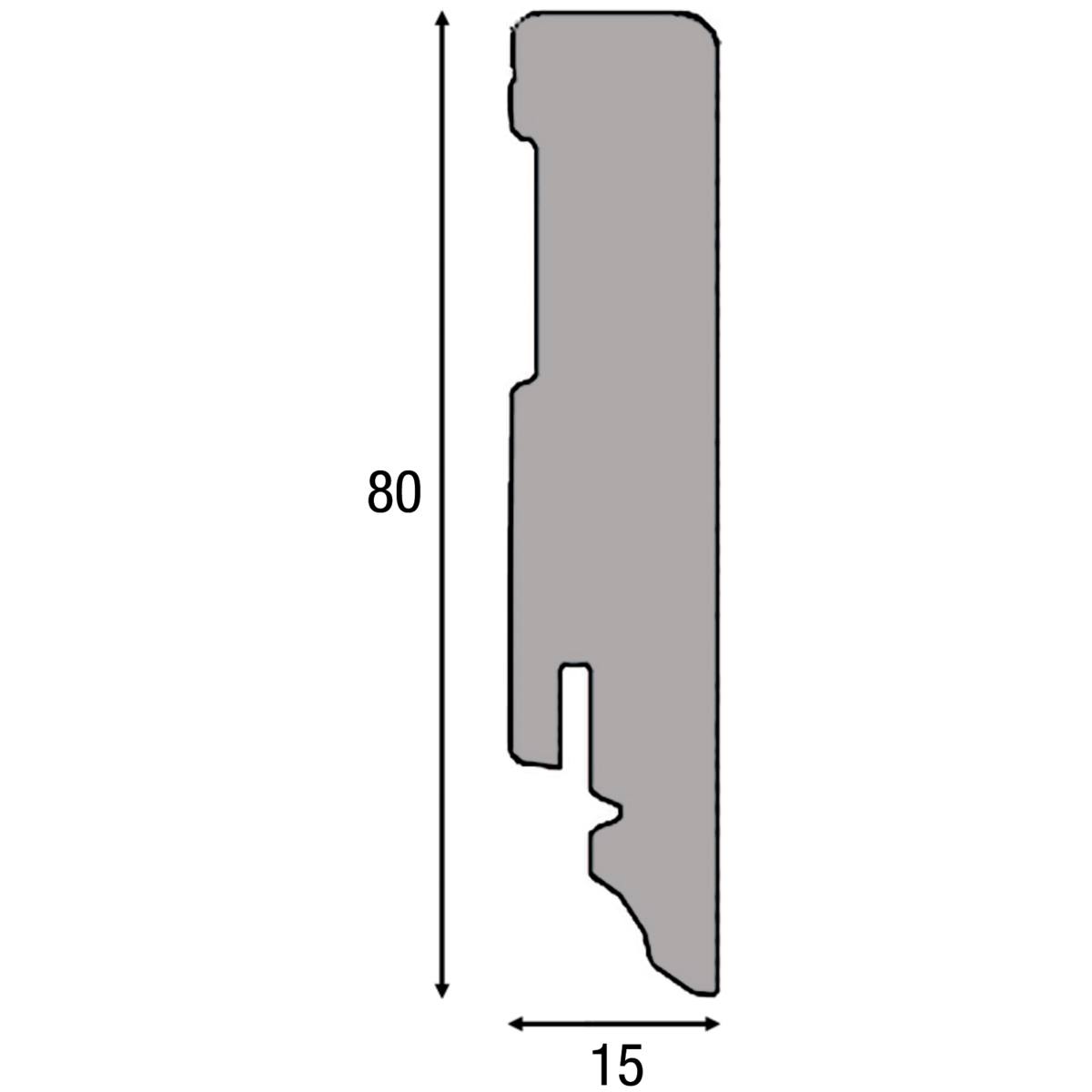 PLINTHE POUR SOL STRATIFIÉ TRITTY 100 CUBE CHÊNE FLAVIA FUMÉ