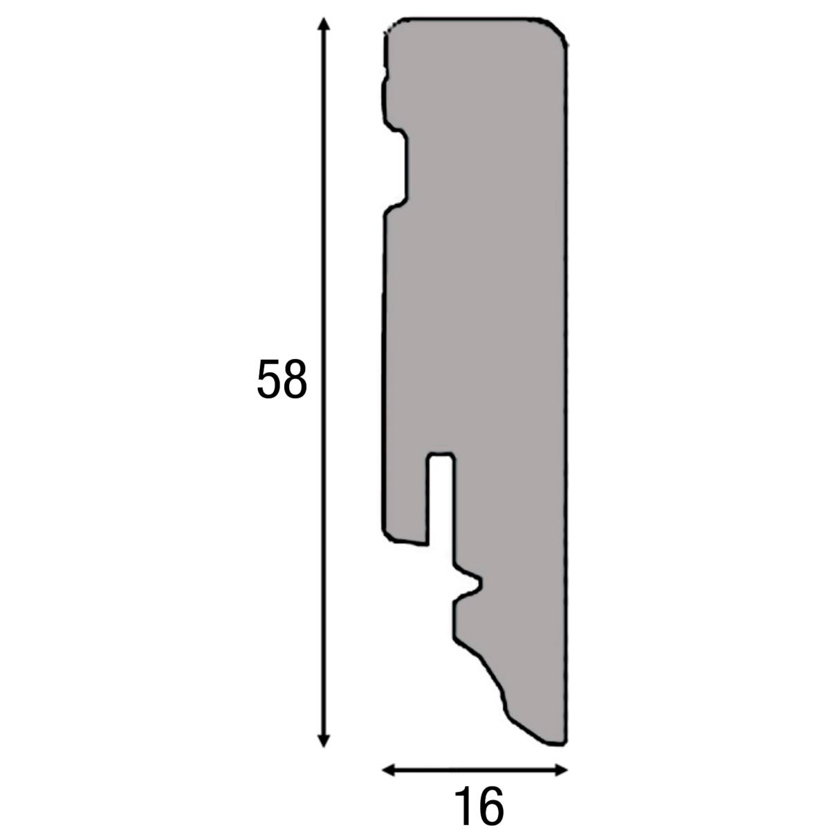 PLINTHE POUR SOL STRATIFIÉ TRITTY NKL31 CUBE CHÊNE SCARPA FUMÉ