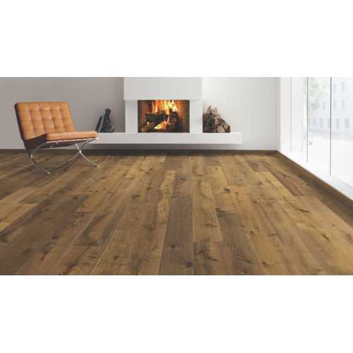 PARQUET CONTRECOLLÉ À L'ANCIENNE SERIE 4000 CHENE FUME LEGER SAUVAGE BR NL+
