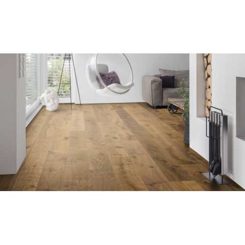 PARQUET CONTRECOLLÉ À L'ANCIENNE SÉRIE 4000 CHÊNE  FUMÉ LÉGER SAUVAGE BROSSÉ
