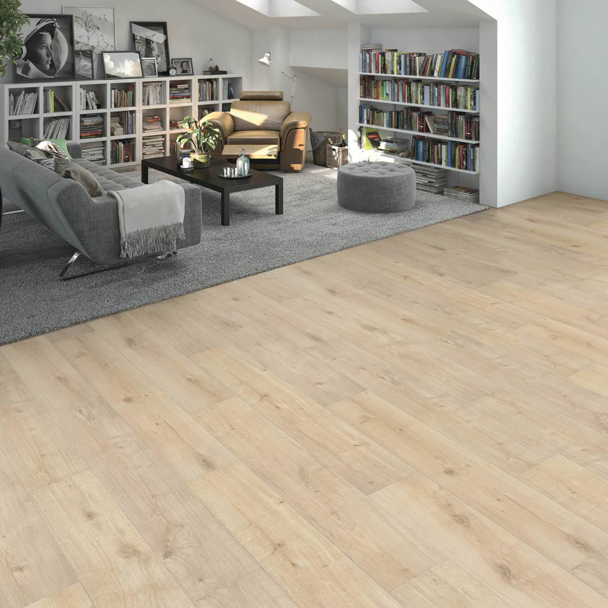 REVETEMENT DE SOL NKL31 CHENE SIENA BLANC BRUN VELOURS