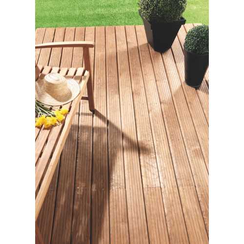 LAME DE TERRASSE PREMIUM BRUN, PROFIL BISEAUTÉ