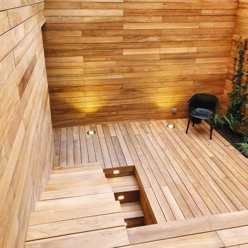 LAME DE TERRASSE EN TECK DOUBLE FACES LISSES 19 X 120 X 1700 MM
