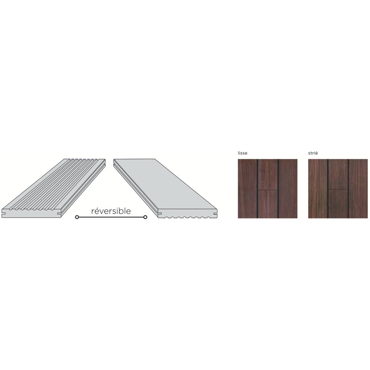 LAME TERRASSE BAMBOO N-DURANCE 1850x137x20 mm