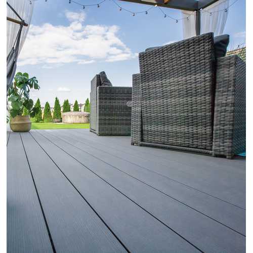 LAME TERRASSE COMPOSITE CHARACTERE MASSIVE PRO GRIS ARDOISE