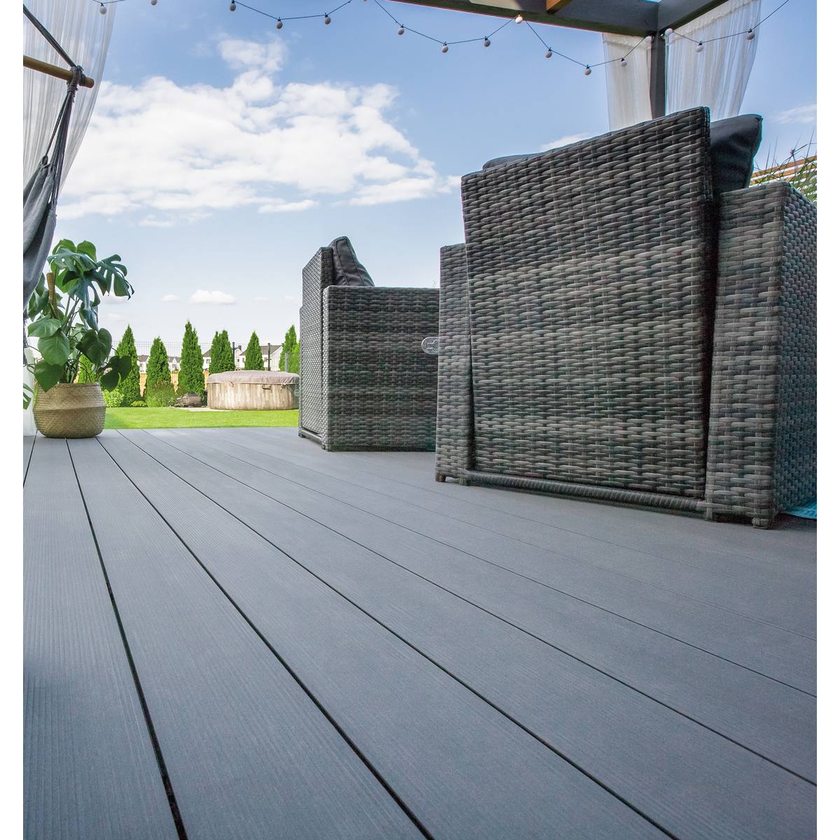 LAME TERRASSE COMPOSITE CHARACTERE MASSIVE PRO GRIS ARDOISE