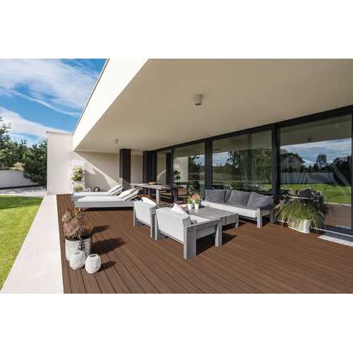 LAME TERRASSE COMPOSITE MAJESTIC MASSIVE PRO BRUN D'AUTOMNE